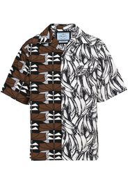 Prada graphic-print short-sleeve shirt - Brown