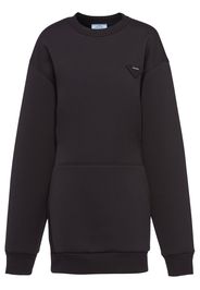 Prada triangle-logo sweater dress - Black