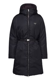 Prada Re-Nylon hooded down coat - Black