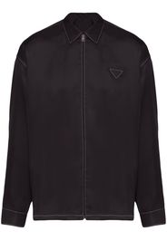 Prada silk twill long-sleeve shirt - Black