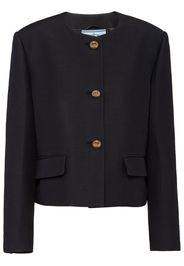 Prada single-breasted tricotine jacket - Black