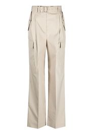 Prada belted wide-leg trousers - Neutrals