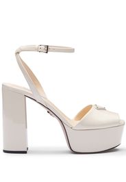 Prada patent leather platform sandals - Neutrals