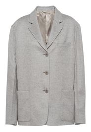Prada notched lapels cashmere blazer - Grey