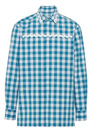 Prada gingham check-print cotton shirt - White