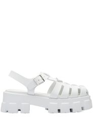 Prada Monolith caged rubber sandals - White