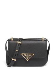 Prada Emblème leather shoulder bag - Black