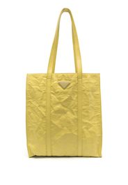 Prada logo-plaque tote bag - Yellow