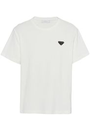 Prada triangle-logo terry T-shirt - White