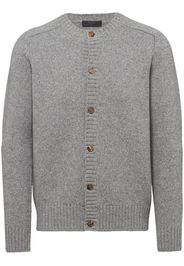 Prada triangle-logo cashmere cardigan - Grey