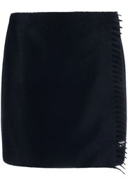 Prada scarf-style cashmere miniskirt - Blue
