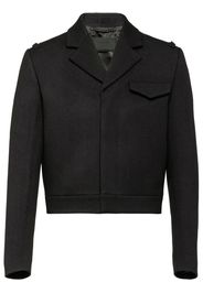 Prada notched-lapels cropped wool jacket - Black