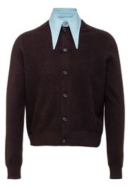 Prada layered cashmere cardigan - Brown