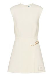 Prada safety pin-detail minidress - White