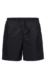 Prada logo-plaque swim shorts - Black