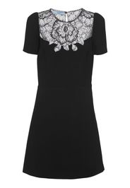 Prada lace-panelled cady mini dress - Black