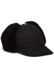 Prada shearling-lining ear-flap cap - Black