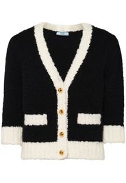 Prada three-quarter sleeves buttoned cardigan - Black