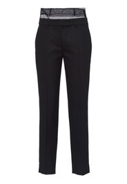 Prada layered tailored trousers - Black