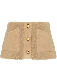 Prada shearling mini skirt - Brown