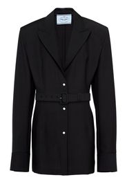 Prada single-breasted shirt jacket - Black