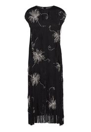 Prada fringed embroidered dress - Black
