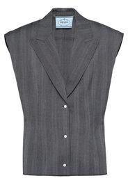 Prada single-breasted pinstripe wool vest - Grey