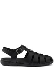 Prada triangle-logo sandals - Black