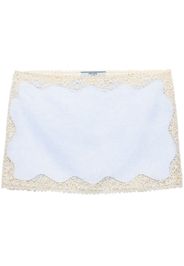 Prada lace-trim linen mini skirt - Blue