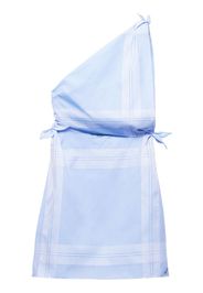 Prada checked cotton minidress - Blue