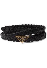 Prada braided leather belt - Black