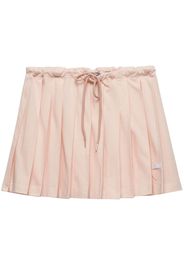 Prada piqué pleated mini-skirt - Pink