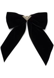 Prada velvet bow hair clip - Black