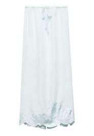 Prada embroidered habutai silk midi skirt - Green