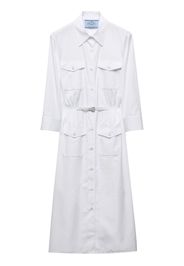 Prada poplin shirt dress - White