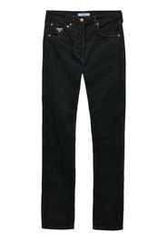 Prada logo-patch tapered jeans - Black