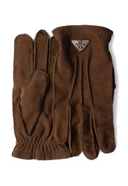 Prada suede gloves - Brown