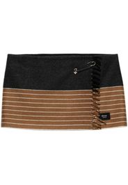 Prada two-tone cashmere miniskirt - Grey