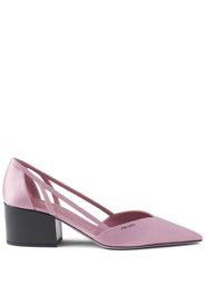 Prada 55mm satin cut-out pumps - Pink