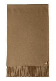 Prada enamel triangle-logo scarf - Brown