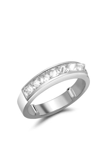 18kt white gold RockChic domed diamond ring