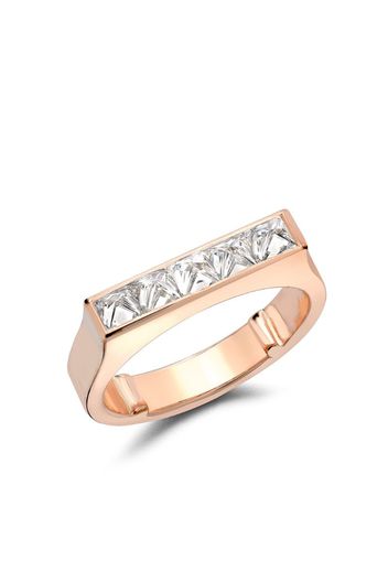 18kt rose gold RockChic flat-topped diamond ring