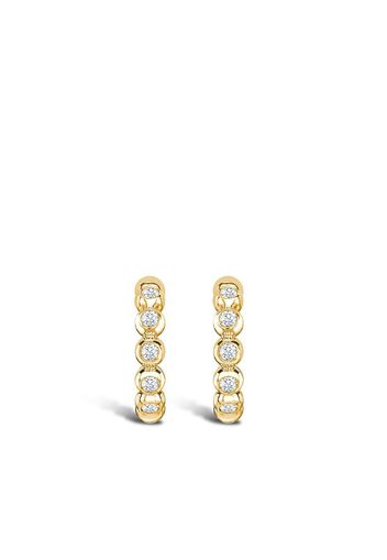 18kt yellow gold Bohemia diamond hoop earrings