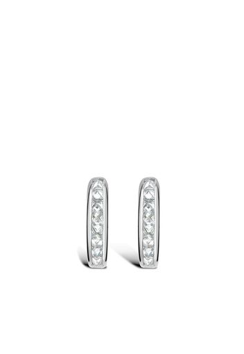 18kt white gold RockChic diamond hoop earrings