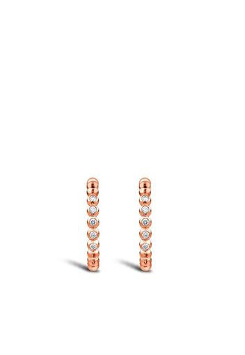 18kt rose gold Bohemia diamond large hoop earrings