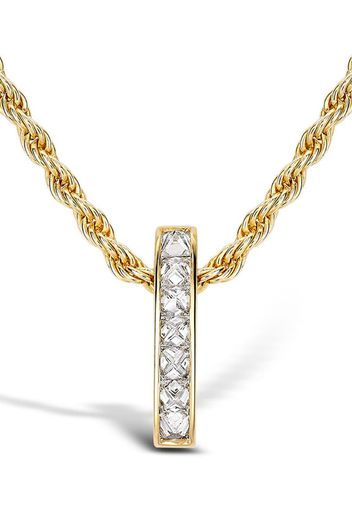 18kt yellow gold diamond bar RockChic pendant