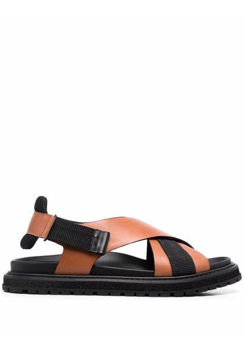 Premiata crossover-strap sandals - Brown