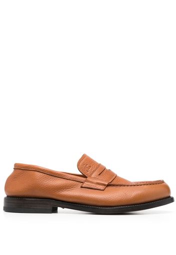 Premiata round-toe leather loafers - Brown