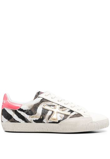 Premiata zebra-print sneakers - White