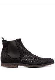 Premiata elasticated mesh ankle boots - Black